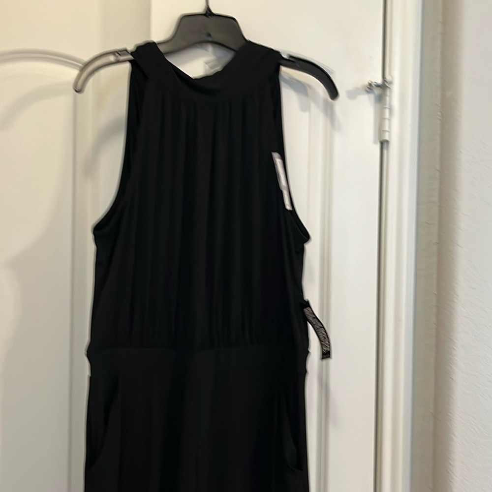 New York & Company Black Halter Jumpsuit- Large size